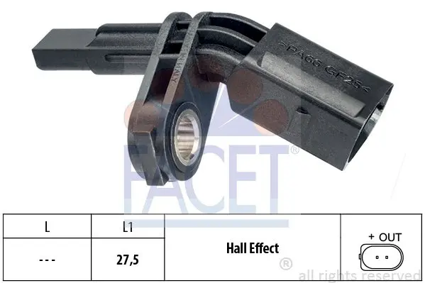 Датчик абс передний facet 21.0007
