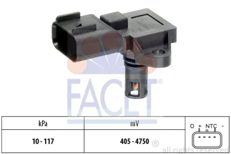 Датчик абсолютного давления (MAP) facet 103097 Вольво V50