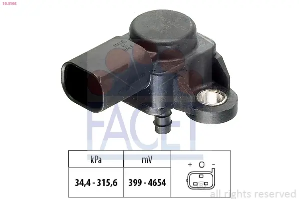 Датчик абсолютного давления(MAP) Facet 10.3165 (фото 1)