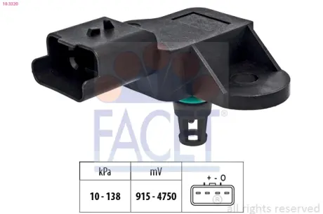 Датчик абсолютного тиску facet 103320 Тойота Ленд крузер 200