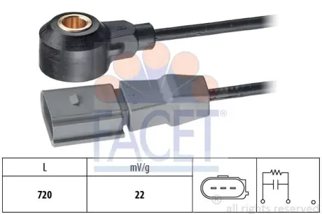 Датчик детонации facet 93199 Фольксваген Гольф 6
