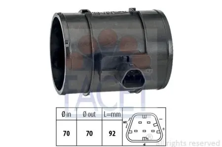 Датчик массового расхода воздуха (модуль) Facet 101465 (фото 1)