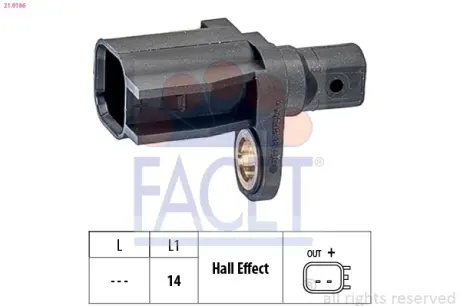 Датчик скорости (ABS) Facet 210186