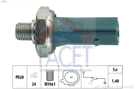 Датчик тиску facet 70171 Porsche Cayenne