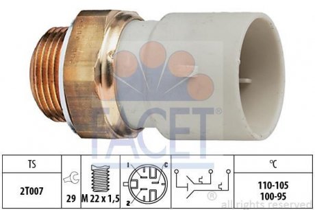 Датчик вмикання вентилятору facet 7.5689 на Опель Астра ф