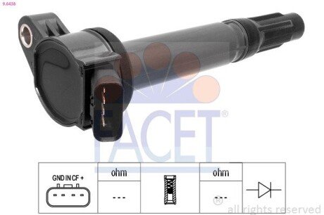 Катушка (модуль) зажигания facet 9.6438 на Лексус Rx350