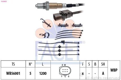 Лямбда-зонд (5 конт./1200 мм) T5 2.5TDi 03-/ T6/Amarok 10- 2.0TDi facet 108425 на Фольксваген Жук (beetle)