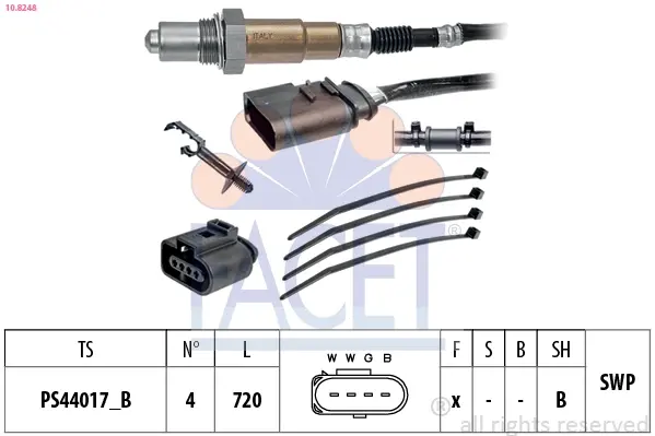 Лямбда-зонд A4/A6/ Fabia/Octavia/ Golf/Polo 1.0-4.5 95-10 Facet 10.8248 (фото 1)