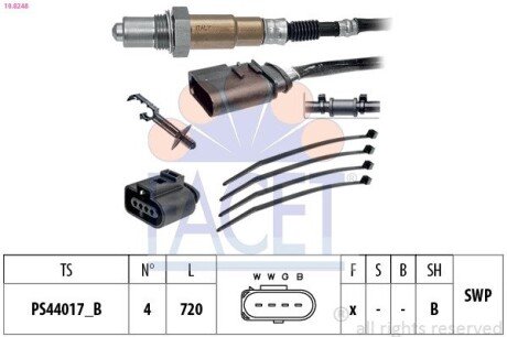 Лямбда-зонд A4/A6/ Fabia/Octavia/ Golf/Polo 1.0-4.5 95-10 facet 10.8248 на Сеат Ibiza 4