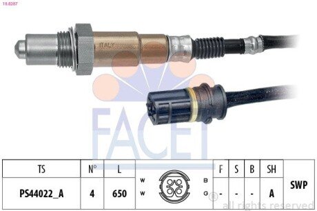 Лямбда-зонд W203/W211 1.8 00> facet 10.8287 на Мерседес Clk w208