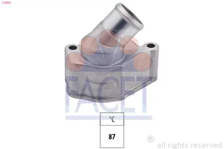 Термостат Chevrilet Captiva/Lacetti/ Daewoo Leganza/Nubira/ Opel Antara 1.6-2.4 97-13 (87C) с прокла Facet 78352