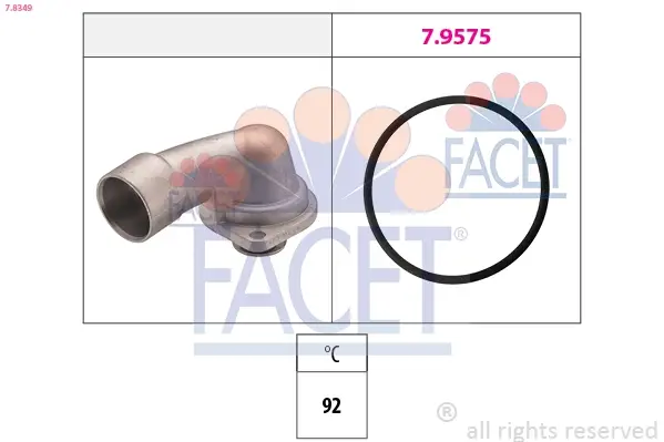Термостат Opel Omega B, Singum, Vectra A/B/C GTS/SAAB 9-5 2.5-3.2i 93- (92 C) facet 78349