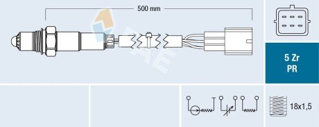 Лямбда-зонд fae 75041 на Мазда 3 bk