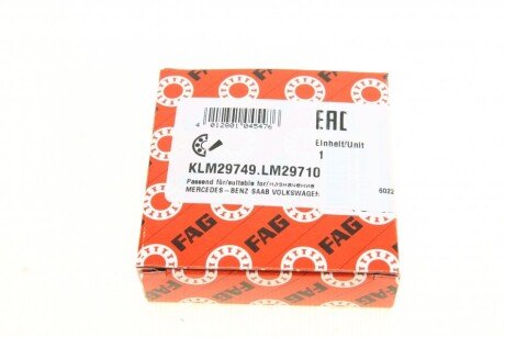 Підшипник роликовий конічний fag KLM29749LM29710