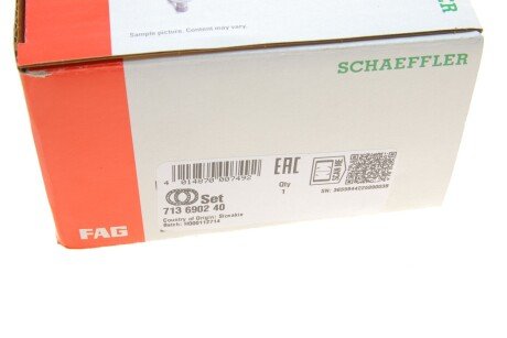 Подшипник ступицы компл. fag 713690240