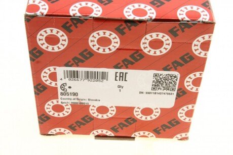 Подшипник ступицы шариковый fag 805190