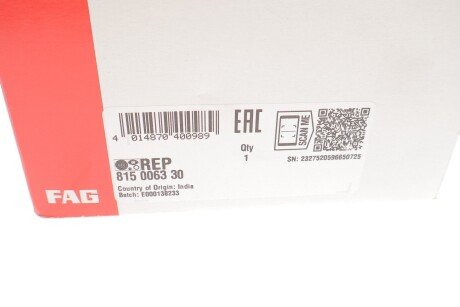 Ремкомплект, опора стойки амортизатора fag 815006330