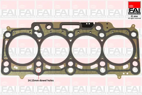 Прокладка головки двигуна VW 1.6TDI (2 карба) FAI HG1663A (фото 1)