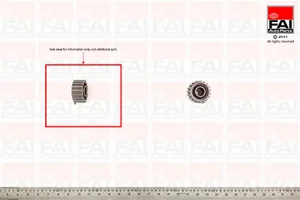 Ролик натяжний паска ГРМ Ford Fiesta 1,8D/Mondeo 1,8TD 96- FAI T6697 (фото 1)