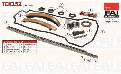 Рем/к-кт ГРМ (повний) Mercedes C (W203) C 180/200/230 94- FAI TCK152
