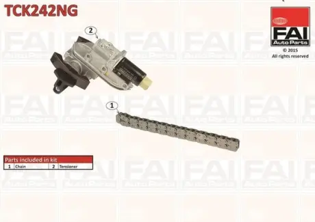 К-кт регулятор фаз газорозподілення(оригінал) +ланцюг 058 109 229B 4-6цил. VAG 2.4/2.7/2.8 97- ліва сторона FAI TCK242NG