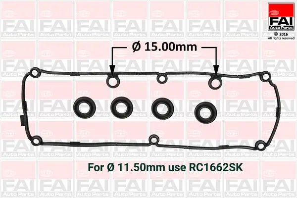VW К-т прокладок клапанной крышки AUDI, SKODA, 1,6-2,0TDI 03- FAI RC1663SK (фото 1)