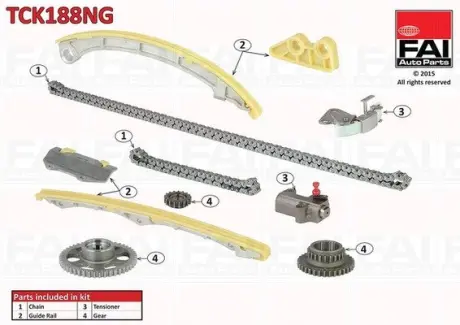 Комплект цепи ГРМ FAI TCK188NG
