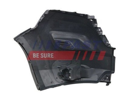 Бампер передний левая часть под туманку черный FIAT Ducato 14-н.в. fast FT91478