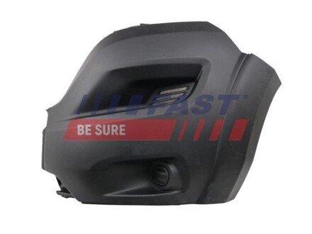 Бампер передний левая часть под туманку черный FIAT Ducato 14-н.в. fast FT91478