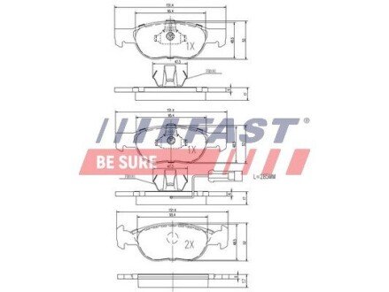 Передние тормозные колодки fast FT29004 на Фиат Браво