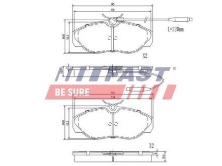 Передние тормозные колодки fast FT29007HD на Фиат Дукато 230