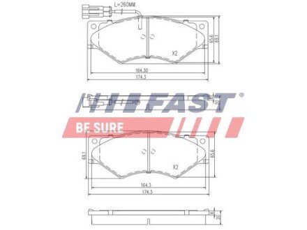 Передние тормозные колодки fast FT29060 на Iveco Daily 3