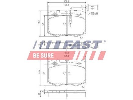 Колодки ручного (стоячого) гальма fast FT29079 на Iveco Daily 3