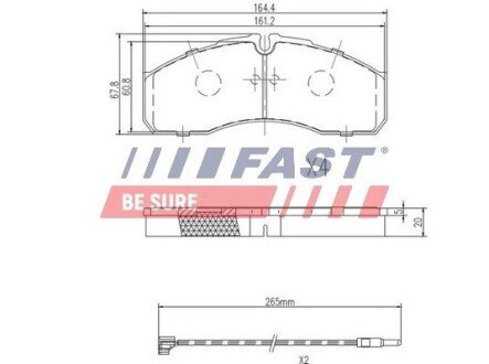 Передние тормозные колодки fast FT29117