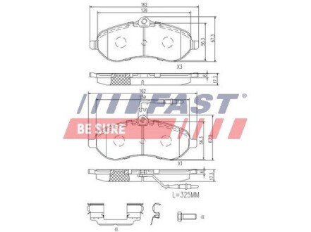 Передние тормозные колодки fast FT29133 на Ситроен Джампи