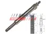 Свічка розжарювання Fiat Bravo/Marea 1.9/2.4JTD 97- Fast FT82730 (фото 1)