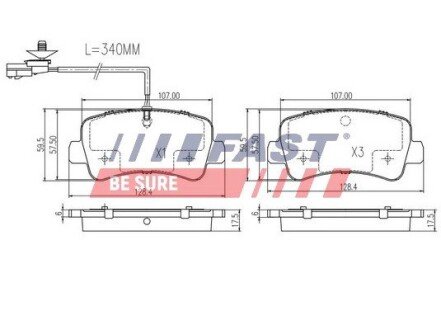 Задние тормозные колодки fast FT29538 на Рено Мастер 3