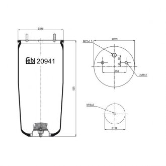 Кожух пневматической рессоры febі Bilstein 20941