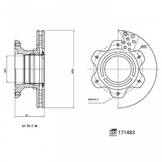 Тормозной диск febі Bilstein 171483