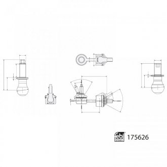 Тяга / стiйка, стабiлiзатор передня febі Bilstein 175626