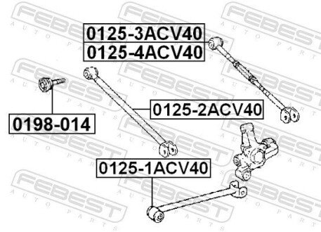 Болт кріплення підвіски febest 0198014