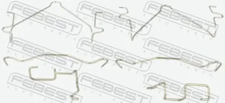 Монтажний комплект для дискових колодок febest 0403K94WF