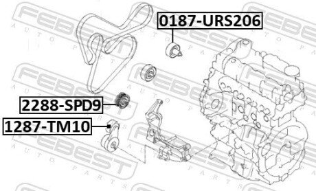 Ролик обвідної febest 2288SPD9