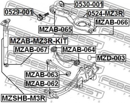 Сайлентблок febest MZAB-067