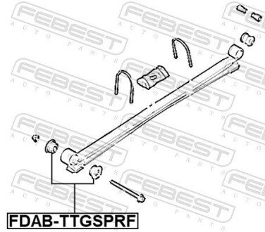 Сайлентблок передній задньої ресори febest FDABTTGSPRF