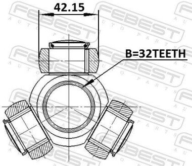 Трипоид febest 0116ASV50