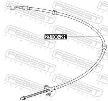 Трос ручного гальма febest 231002H