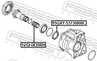 Вал приводний 36X133.6X36, KIA, HYUNDAI febest 1212-IX35RH