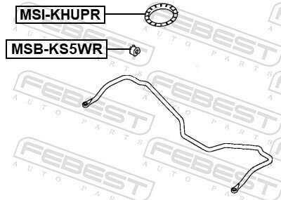 Втулка заднего стабилизатора febest MSBKS5WR