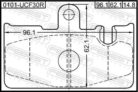 Задние тормозные колодки febest 0101UCF30R
